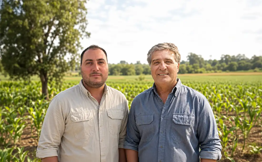 César Max Abente y Patricio José I. Abente Pfannl, directores de Geo Consultores, empresa paraguaya especializada en consultoría agropecuaria, tasaciones y gestión ambiental.